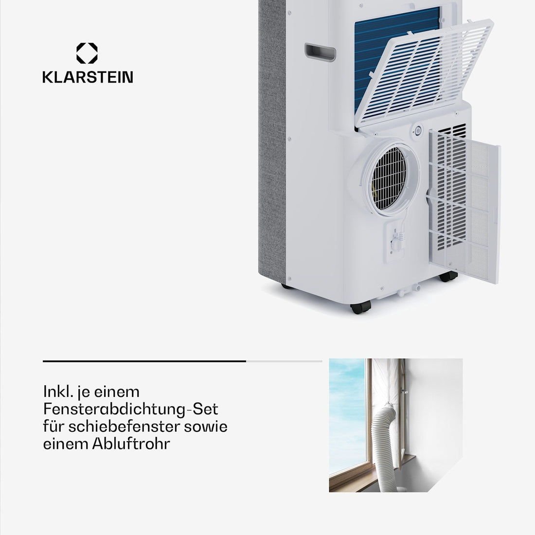 AireLux Smart 14000 BTU Mobile Klimaanlage Grau