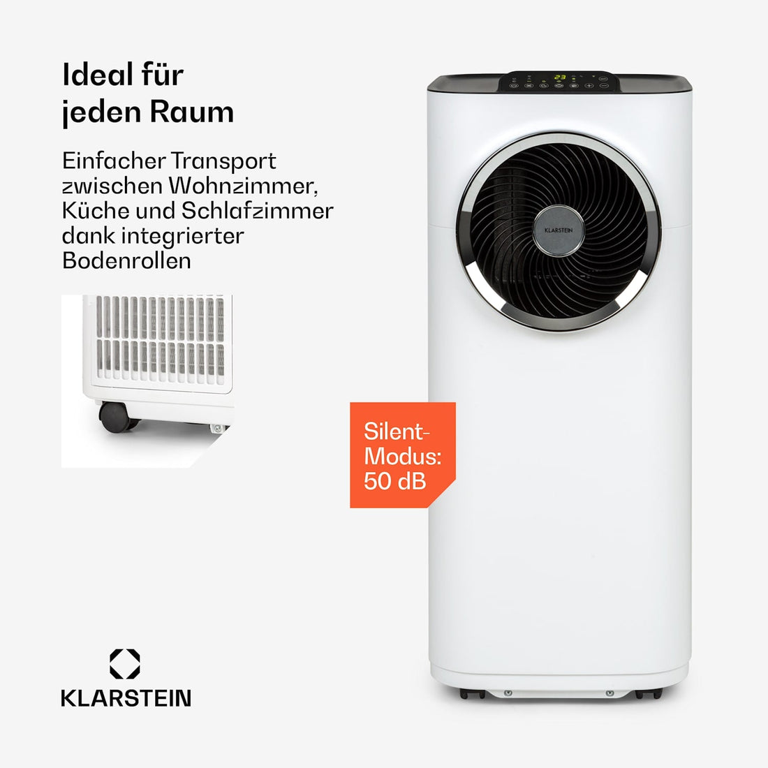 Kraftwerk Smart 12000 BTU Mobile Klimaanlage Weiß