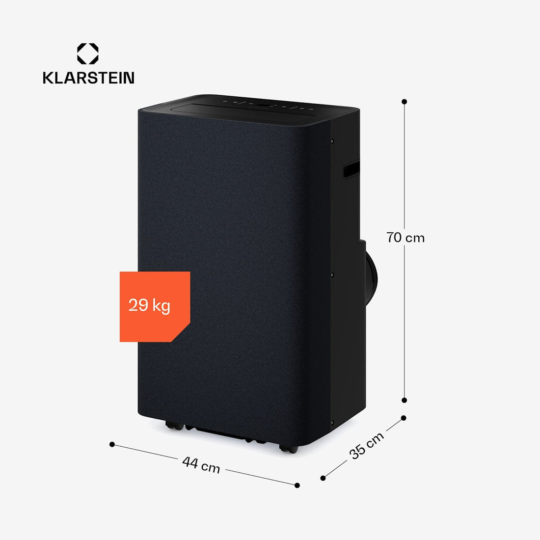 AireLux Smart 14000 BTU Mobile Klimaanlage Dunkelgrau